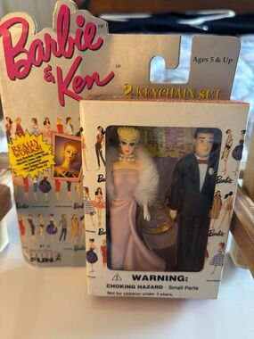 Vintage 1996 Barbie & Ken Keychain Set